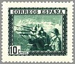 Spain 1938 Army 10 CTS Green Edifil 849G. España 849g. Uploaded by susofe